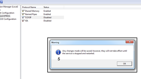 enable SQL Server tcpip