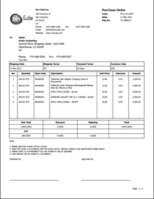 Purchase Order Template