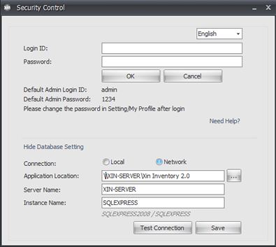 connect to server database