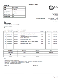 Purchase Order Template