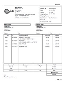 invoice template